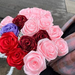 Satin ribbon rose/flower